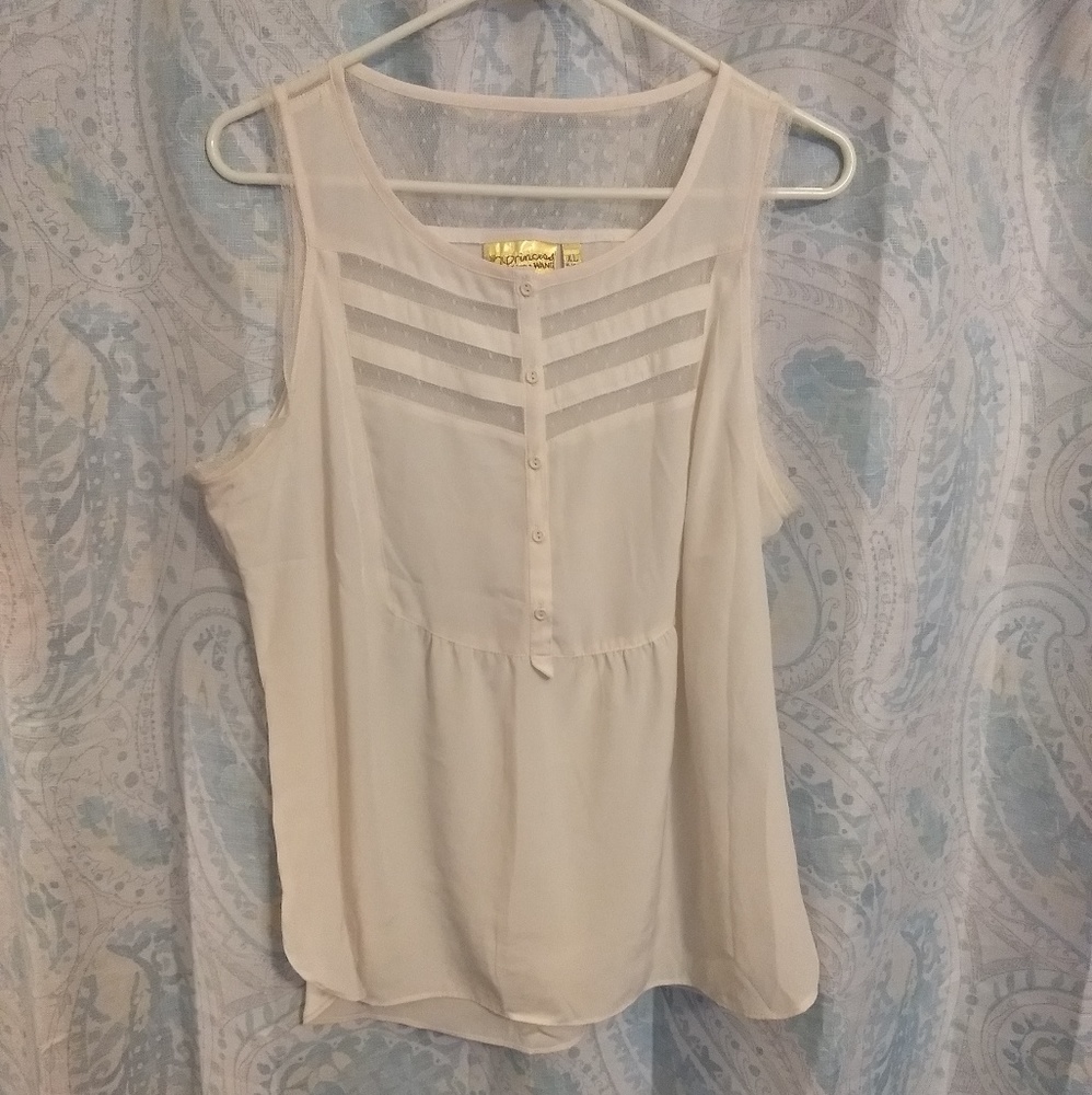 Cream and Lace Tank